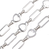 304 Stainless Steel Heart & Oval Link Chains CHS-B013-02P-1