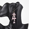 Jellyfish Acrylic & Glass Seed Bead Dangle Earrings EJEW-MZ00665-03-4