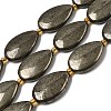 Natural Pyrite Beads Strands G-Z131-B01-02-2