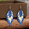 Zinc Alloy & Imitation Leather Dangle Earrings WG35889-01-1