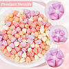 200Pcs 4 Colors Dyed Synthetic Coral Beads CORA-SP0001-22-6