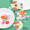 18Pcs 18 Colors Food Grade Eco-Friendly Silicone Beads SIL-CA0001-53-4