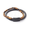 Natural Mixed Stone Round Beads Multi-strand Bracelets BJEW-JB06571-4