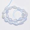 Natural Blue Agate Beads Strands G-G695-01-2