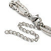 Non-Tarnish 304 Stainless Steel Oval Link Chains Bracelets for Men & Women BJEW-D042-07G-3