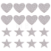 AHADERMAKER 16Pcs 2 Style Glitter Hotfix Rhinestone DIY-GA0002-49-1