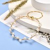 Natural Pearl Braided Bangle for Girl Women BJEW-JB06830-02-2