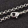 Iron Rolo Chain Necklaces Making NJEW-PH00763-02-2