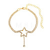 Heart Alloy Rhinestone Tennis Anklets WG42756-03-2