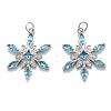 Brass Cubic Zirconia Pendants ZIRC-O044-02H-P-1