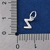 925 Sterling Silver Letter Charms STER-C012-01S-Z-3