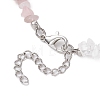 Natural Carnelian & Rose Quartz & Quartz Crystal Chip Beaded Necklaces NJEW-JN05099-03-5