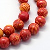 Synthetic Malachite Beads Strands X-G-I199-32-8mm-A-3