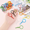 36Pcs 9 Colors Spray Painted Iron Keychain Swivel Clasps FIND-AR0004-01-3