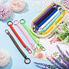 10Pcs Plastic Spiral Retractable Spring Coil Keychains KEYC-TA0001-84-4