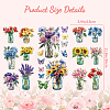 3 Sheets 3 Styles PVC Waterproof Decorative Stickers DIY-WH0404-067-2