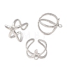 Starfish 304 Stainless Steel Cuff Ring Settings SA-CBA7DC2-01P-1