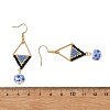 304 Stainless Steel with Cylinder Seed Beads Dangle Earrings EJEW-MZ00810-01-5