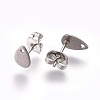 Non-Tarnish 304 Stainless Steel Stud Earring Findings STAS-O119-11B-P-2