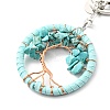 Synthetic Turquoise Keychains TREE-PW0001-04C-3