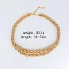 Brass Ring Link Chain Necklaces for Women WG84A7D-01-1