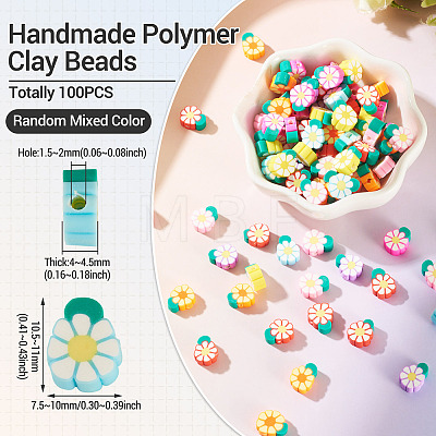 Handmade Polymer Clay Beads CLAY-TAC0015-04-1