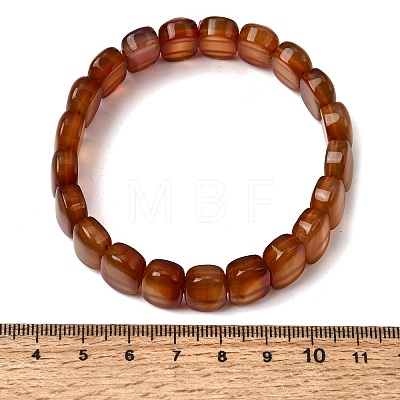 Natural Carnelian Beaded Stretch Bracelets for Women Men BJEW-D461-02F-1