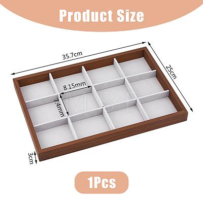 Rectangle Wood Jewelry Display Trays ODIS-WH0061-01-1