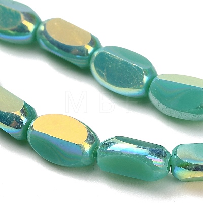 Electroplate Opaque Glass Beads EGLA-H112-06-HR02-1
