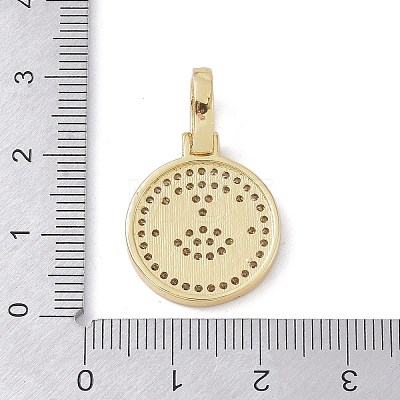 Brass Micro Pave Cubic Zirconia Pendants ZIRC-NH0001-01G-06-1