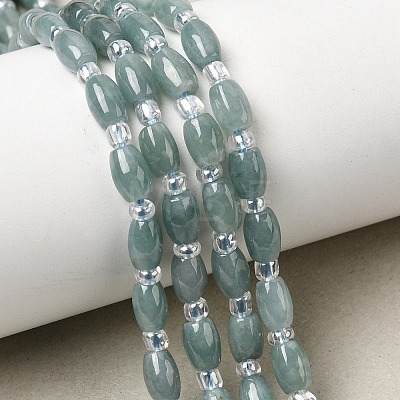 Natural Myanmar Jadeite Beads Strands G-F822-C01-02-1