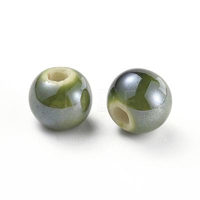 Handmade Porcelain Beads PORC-D001-10mm-11-1