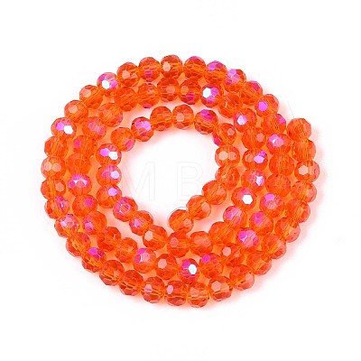 Electroplate Transparent Glass Beads Strands EGLA-A035-T4mm-L05-A-1