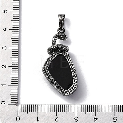 Natural Obsidian Pendants G-K338-42AS-01-1