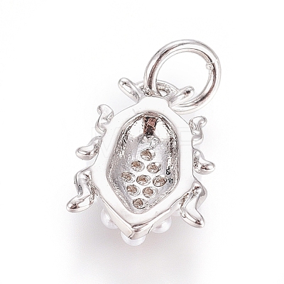 Brass Micro Pave Cubic Zirconia Pendants ZIRC-G166-05P-1