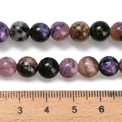 Natural Charoite Beads Strands G-G300-A01-8mm-1