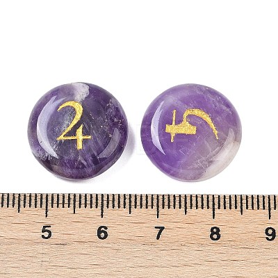 10Pcs 10 Styles Natural Amethyst Cabochons G-G193-03B-1