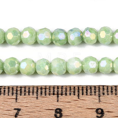 Anti-Tarnish Electroplate Glass Beads Strands EGLA-T021-4mm-15-09-1