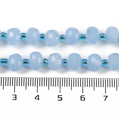 Natural Dyed White Jade Beads Strands G-H057-A22-01-1