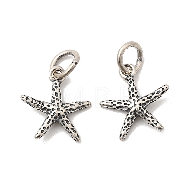 Ocean 925 Sterling Silver Starfish Charms STER-K188-12AS-1