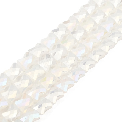 AB Color Plate Glass Beads Strands EGLA-P051-06A-C02-1