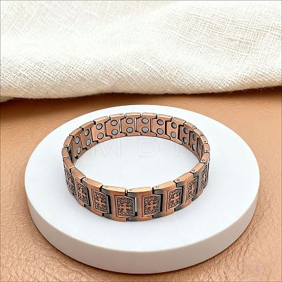 Retro Zinc Alloy Magnetic Therapy Link Chain Bracelets for Men FS-WG8FDED-02-1