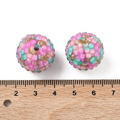 Round Resin Rhinestone Beads OACR-Z035-02A-1