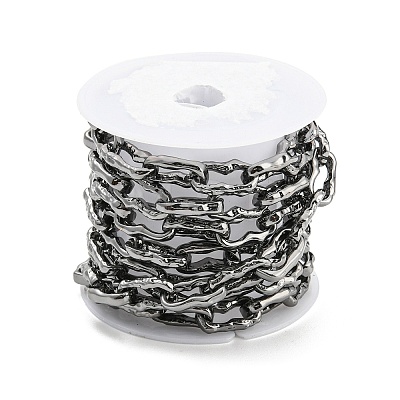Alloy Twist Oval Link Chains LCHA-K001-04P-1