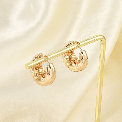 Brass Hoop Earrings for Women EJEW-U041-02G-1