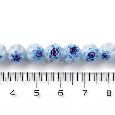 Handmade Millefiori Lampwork Beads Strands LAMP-G164-05L-1