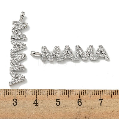 Brass Micro Pave Cubic Zirconia Pendants KK-K378-11P-1