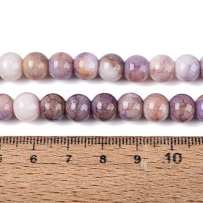 Opaque Ombre Effect Dyed Glass Beads Strands GLAA-Q106-04A-17-1