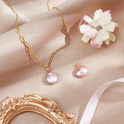 Natural Freshwater Pearl Pendants PEAR-WH0011-002B-G-1