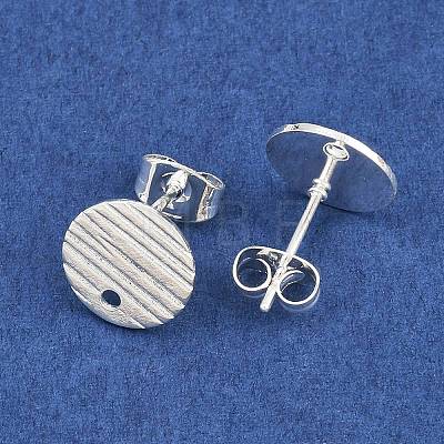 304 Stainless Steel Ear Stud Findings STAS-O119-17B-S-1